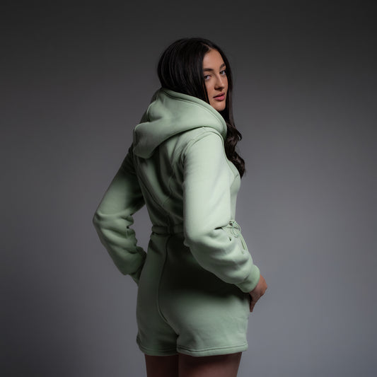 ÉLAN Romper — Pistache (OLIVE GREEN)