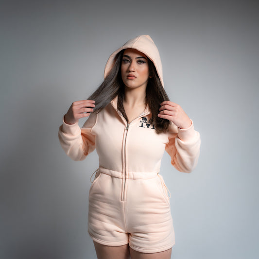 ÉLAN Romper — Crème Peach  PEACHY)