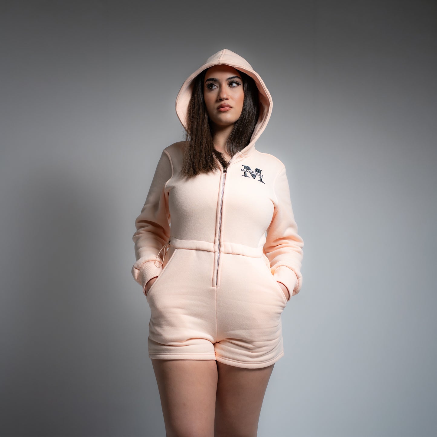 ÉLAN Romper — Crème Peach  PEACHY)