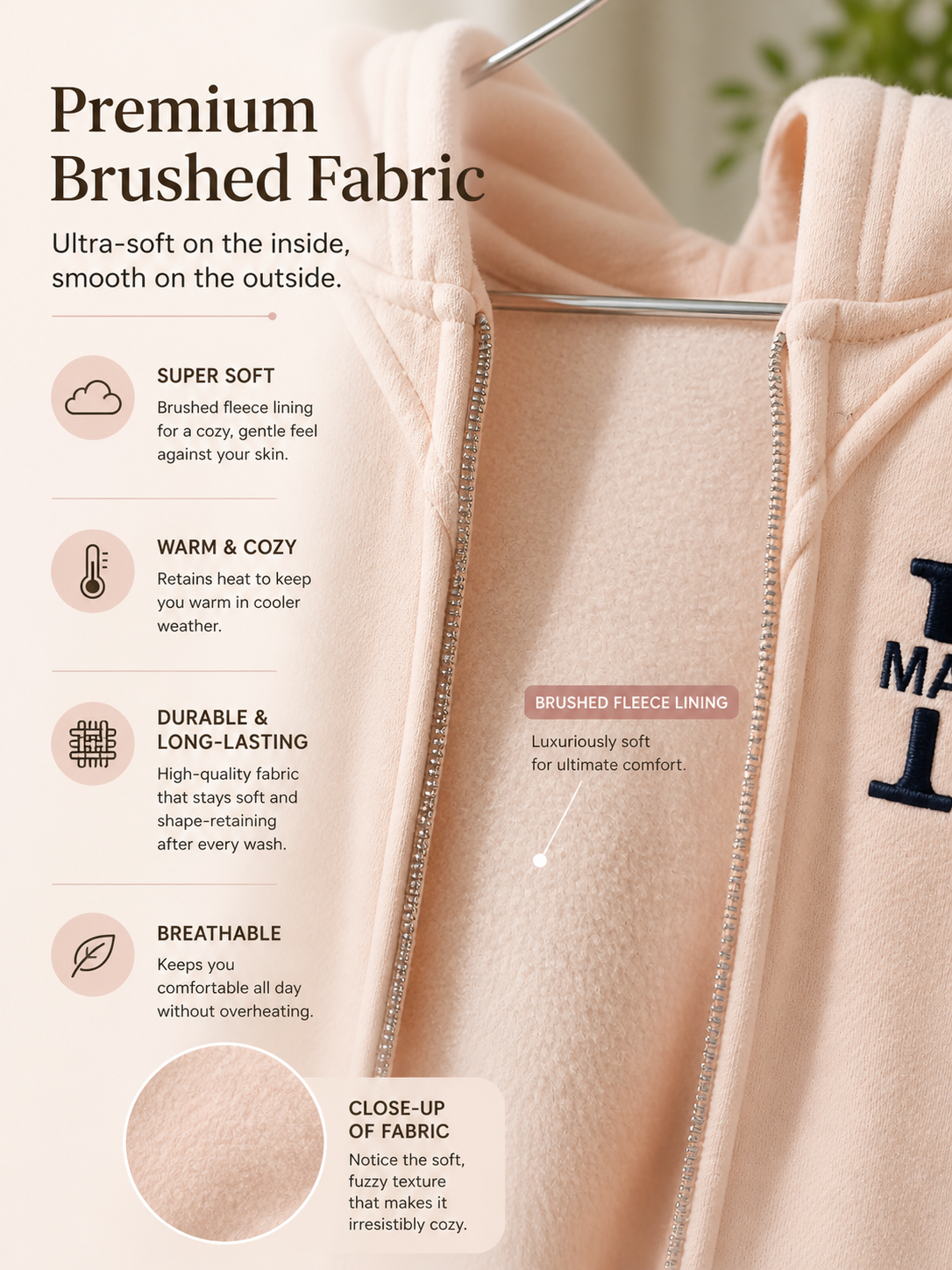ÉLAN Romper — Crème Peach  PEACHY)