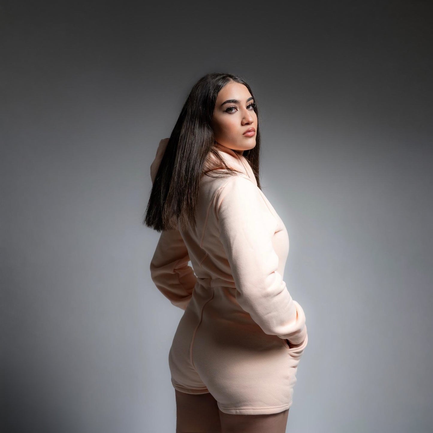 ÉLAN Romper — Crème Peach  PEACHY)