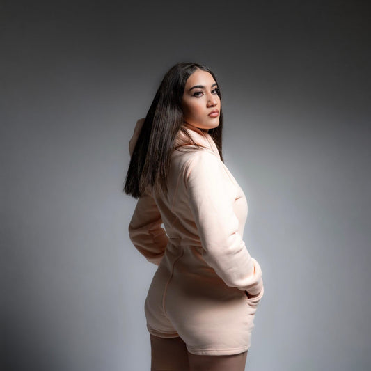 ÉLAN Romper — Crème Peach  PEACHY)
