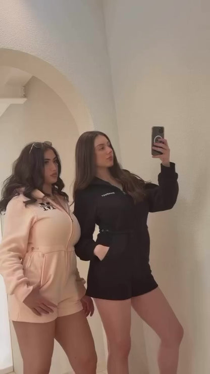 ÉLAN Romper — Crème Peach  PEACHY